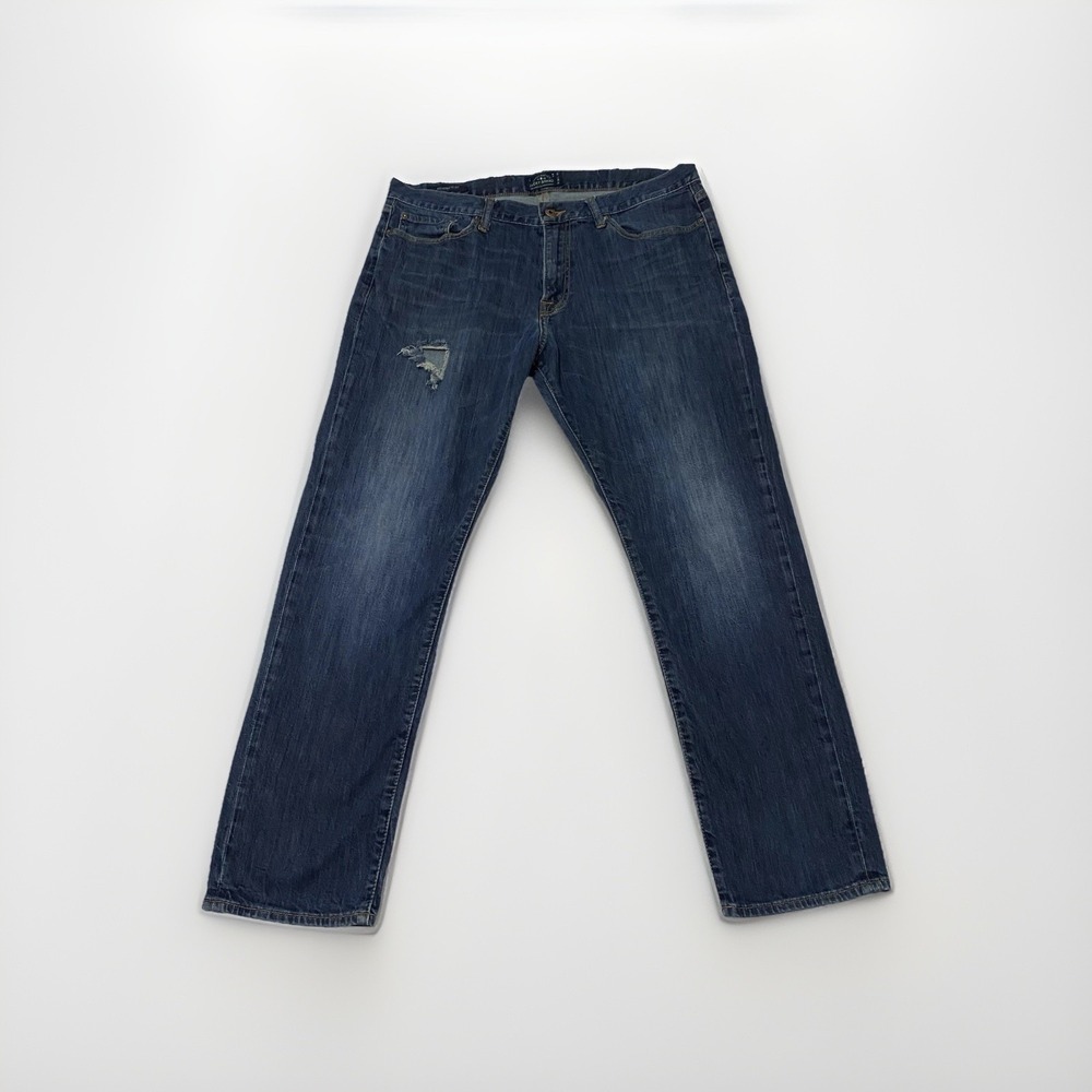 Lucky Brand Straight Jeans Distressed Medium Wash Denim‎ 5-Pocket Size W38xL32